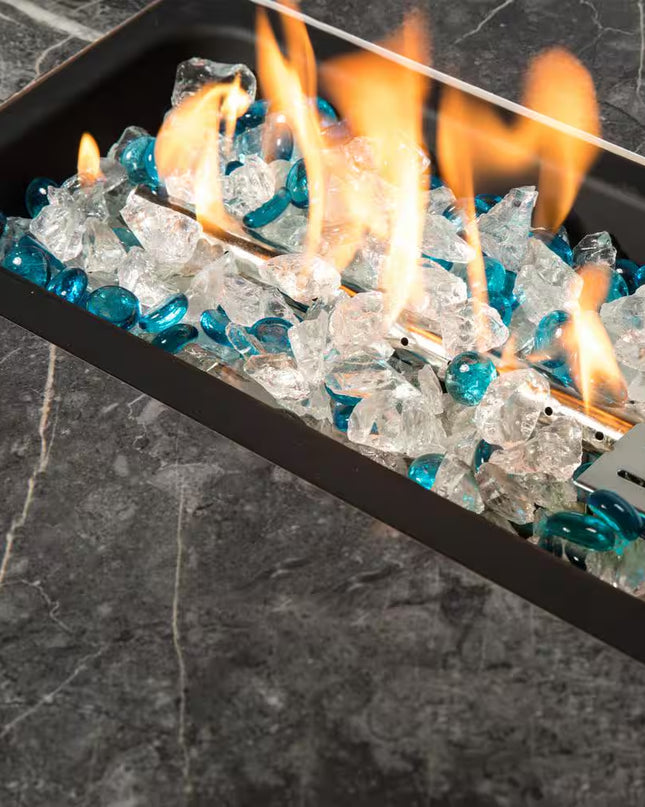 32 In. Propane Fire Pit Table, 40,000 BTU Auto-Ignition Gas Fire Table for outside Patio