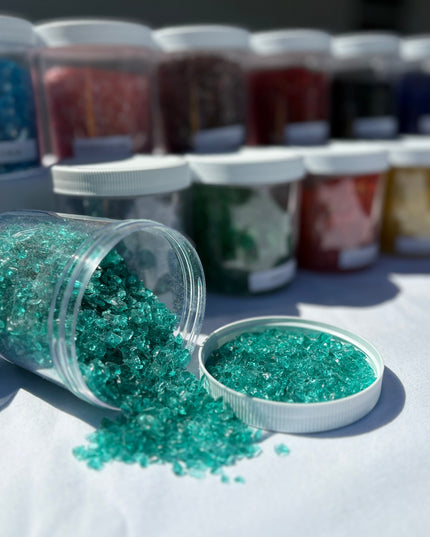 Turquoise Crushed Glass/ 1 lb