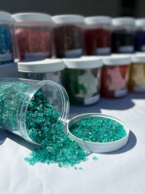 Turquoise Crushed Glass/ 1 lb