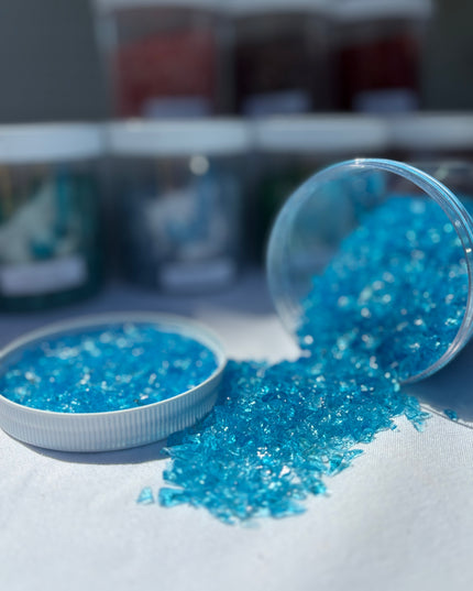 Ice Blue Crushed Glass/ 1 lb