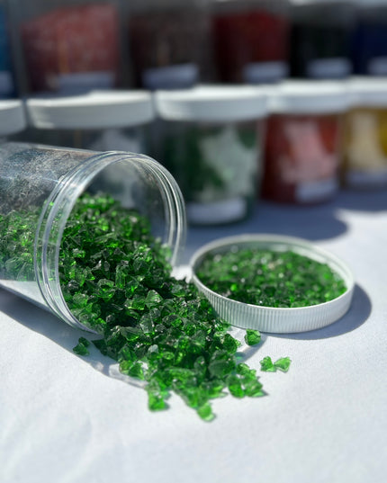 Dark Green Crushed Glass / 1 lb